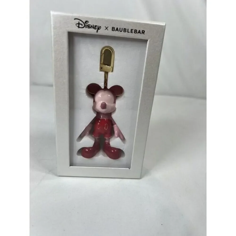BAUBLEBAR x Disney Mickey Mouse‎ Bag Charm Fob Key Chain Red & Pink Acrylic